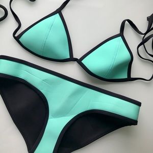 Triangl “Chloe” Neoprene Mint Bikini S/M